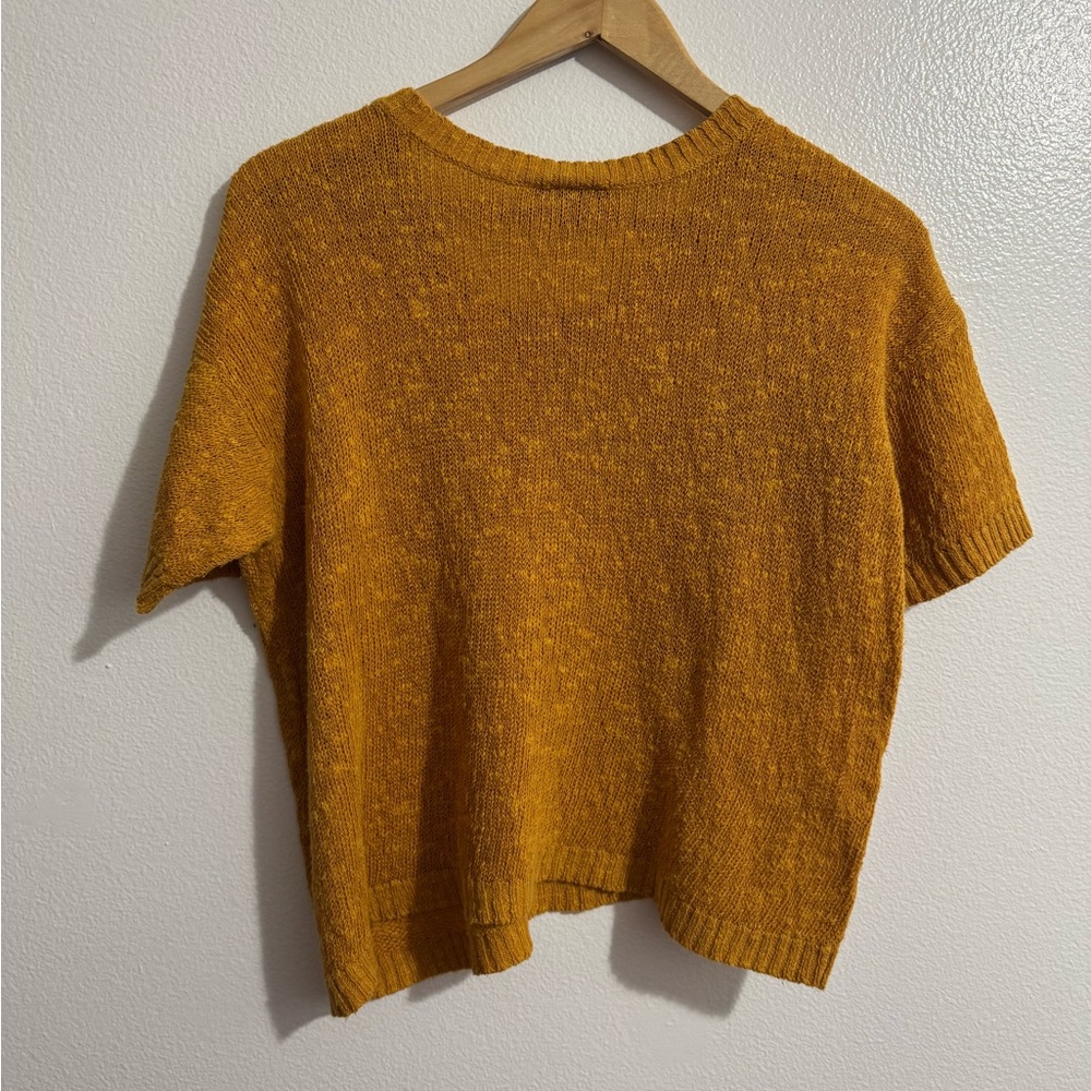 Eileen Fisher Women’s Knit Top – Burnt Orange, Size Medium (Linen-Cotton Blend) - Picture 4 of 4